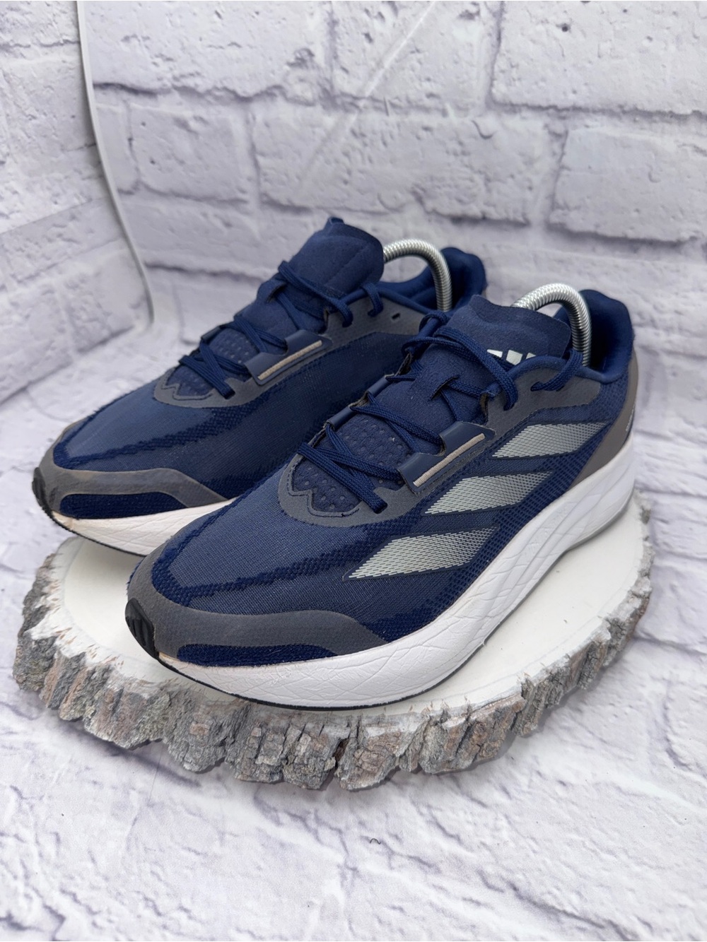 adidas Men's Duramospeed Lightstrike Running Shoes Size 8.5 Blue Gray White - Picture 5 of 8